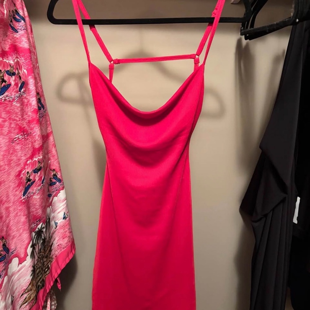 Garage Red Backless Short Dress